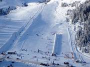View of the beginner area at the Lamark lifts in Hochfügen