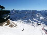 Panoramic view of 400 mountain peaks from the Nebelhorn summit station