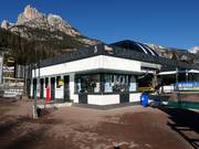 Well-maintained ticket area in Pera di Fassa