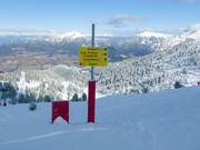 Slope signage on Alpe Cermis