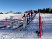 Conveyor belt mountain station Ciampedie