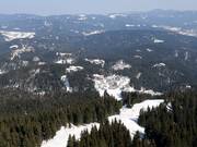 View from the television tower towards Ski center 3 Studenet