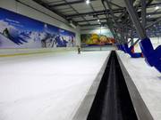 Designated practice area with conveyor belt