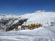 The snow cannons are waiting for their next use