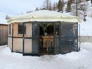 Martin's umbrella bar at the Grünbodenhütte