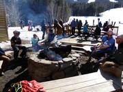 Open fire at the White Cap Lodge