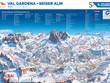 Trail map of the ski resort Val Gardena (Gröden)