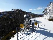 Powerful snow cannon on Mt. Hotham