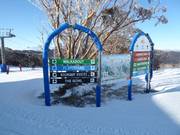 Slope signposting in the ski resort of Thredbo