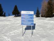 Slope signage in the ski area at Rosskopf