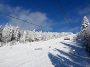 The longest slope in the ski area at the Große Almberg chairlift