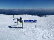 Slope signage in the Tūroa ski area
