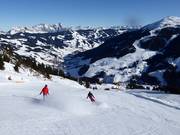 Challenging World Cup downhill run at Zwölferkogel in Hinterglemm