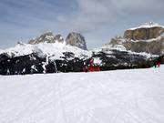 View from the Belvedere to Col Rodella with Langkofel