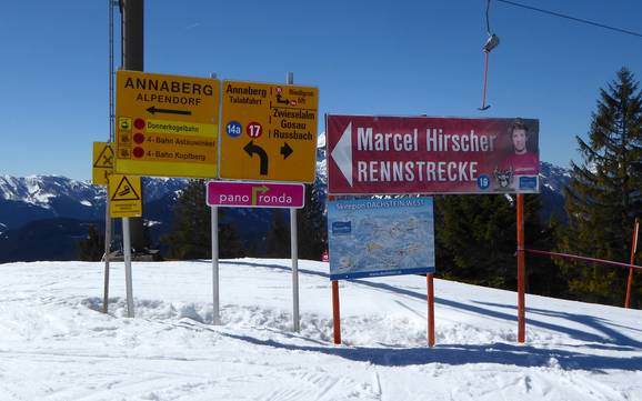 Dachstein-Salzkammergut: orientation within ski resorts – Orientation Dachstein West – Gosau/Russbach/Annaberg