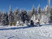 The snow cannons are waiting for their next use