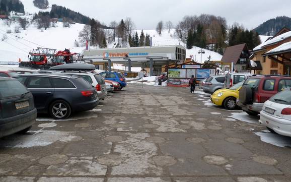 Staré Hory Mountains (Starohorské vrchy): access to ski resorts and parking at ski resorts – Access, Parking Donovaly (Park Snow)