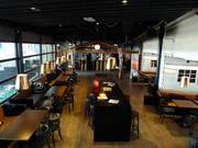 Ski café with a view of the slopes