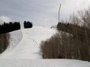 Snowmaking with snow guns at Aspen Mountain