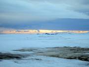 View from the Skálafell ski area over Iceland