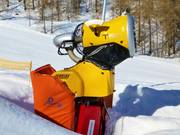 Modern snow cannon on the Ubac run