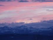 View of the Canadian Rockies from the mountain station