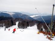 Also very wide: the starting slope at the mountain station