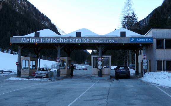 Kaunertal: access to ski resorts and parking at ski resorts – Access, Parking Kaunertal Glacier (Kaunertaler Gletscher)