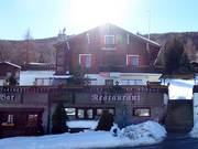 Restaurant Bärghüsli near the valley station of the Moosalp-Express