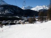 Descent below the chairlift