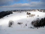 View from the steep slope over to the Sonnenhang and Brüchetalhang