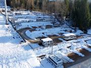 Camping Essenza Alpina directly on the valley run to Francolini