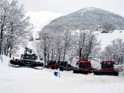 Parade of snow groomers in Saint Sorlin d’Arves