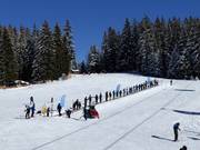 Schatzberg Zwergenland: conveyor belt, ski school area, and easy slopes