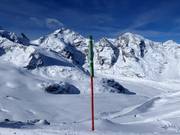 Slope marking with SOS phone number