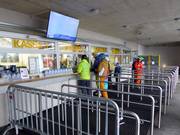 Well-maintained ticket area