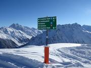 Slope signage in the Gargellen ski area