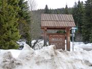Signage to the Malo Polje ski area