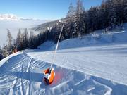 Snowmaking with lances in the Galsterberg ski area