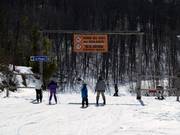 Slow skiing area for families