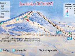 Trail map Čičmany – Javorinka