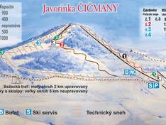Trail map Čičmany – Javorinka