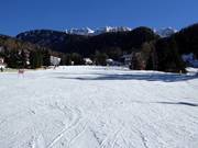 Practice slopes on the outskirts of Wolkenstein