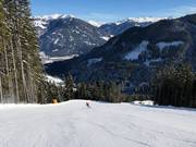 Challenging Geols run to the valley station of the Panoramabahn Geols