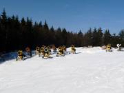 The snow cannons are waiting for their next use