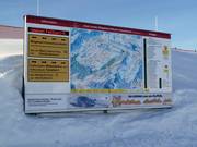 Large information boards in the ski resort