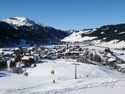 The ski resort borders the village of Tannheim.