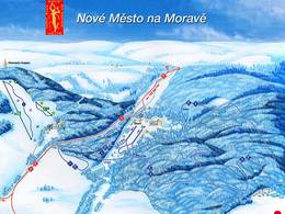 Trail map Harusák – Nové Město na Moravě