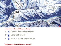 Trail map Aldrov – Vítkovice (Witkowitz)