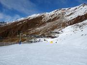 Practice slope with platter lift